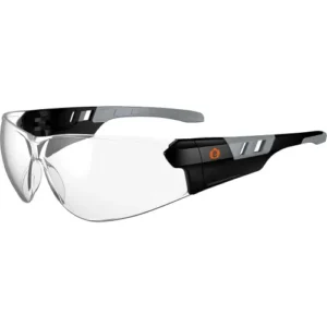 Ocean SAGA Frameless Safety Glasses, Matte Black, Anti-Fog Clear Lens